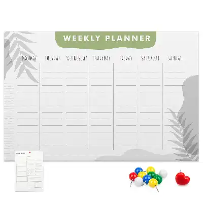 Weekly planner cork memo board