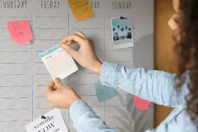 Weekly planner cork memo board