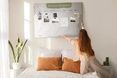 Weekly planner cork memo board