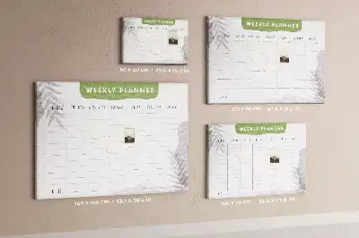 Weekly planner cork memo board