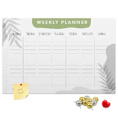 Weekly planner cork memo board