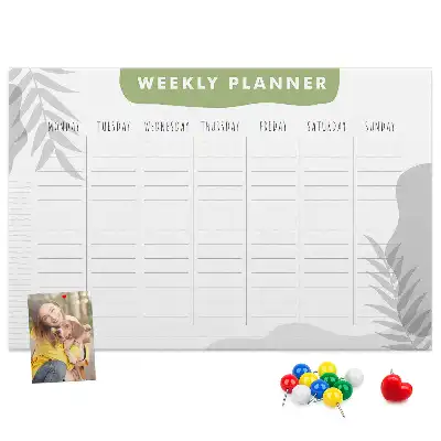 Weekly planner cork memo board