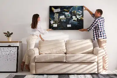 Printed decorative flower cork board