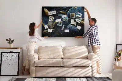 Printed decorative flower cork board