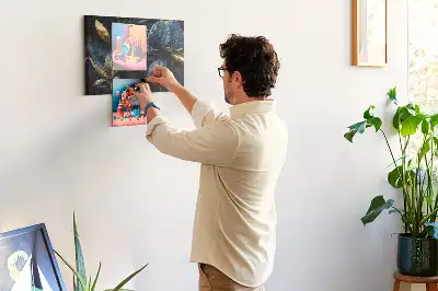 Printed decorative flower cork board