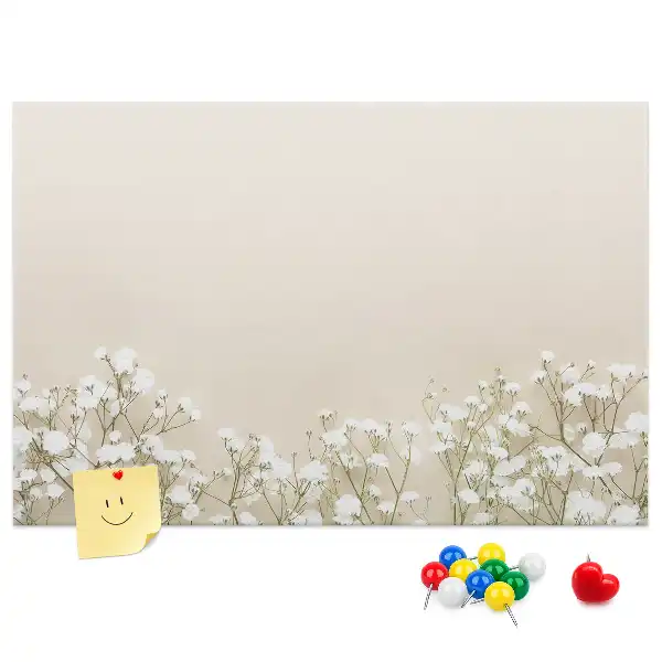 Blooming Flowers Printed Cork Memo Board