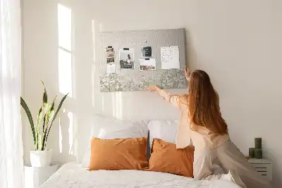 Blooming Flowers Printed Cork Memo Board
