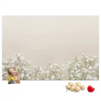 Blooming Flowers Printed Cork Memo Board