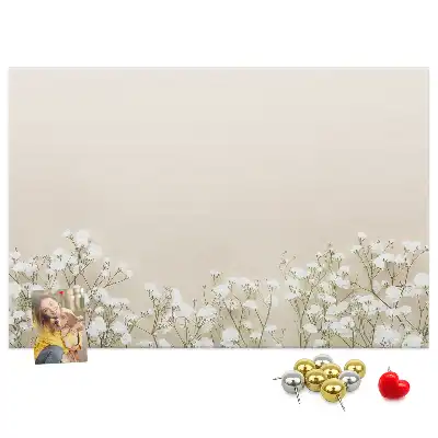 Blooming Flowers Printed Cork Memo Board