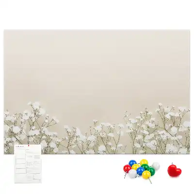 Blooming Flowers Printed Cork Memo Board