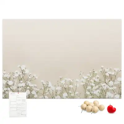 Blooming Flowers Printed Cork Memo Board