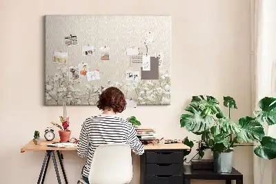 Blooming Flowers Printed Cork Memo Board