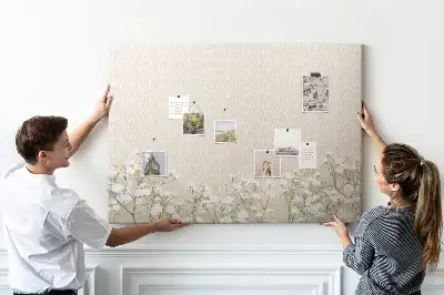 Blooming Flowers Printed Cork Memo Board