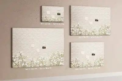 Blooming Flowers Printed Cork Memo Board