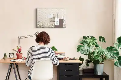 Blooming Flowers Printed Cork Memo Board