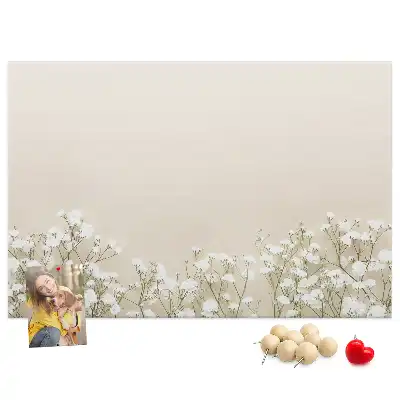 Blooming Flowers Printed Cork Memo Board