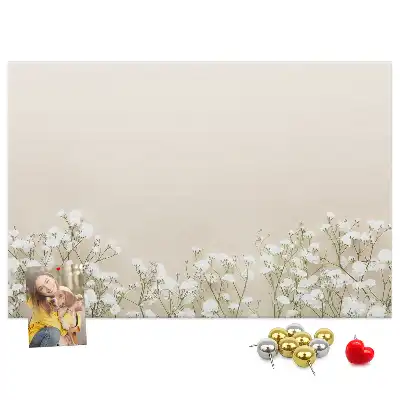 Blooming Flowers Printed Cork Memo Board