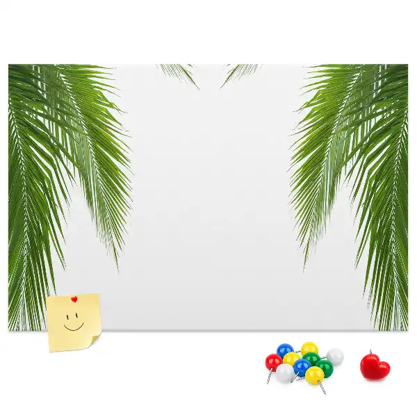 Palm leaf design cork memo board
