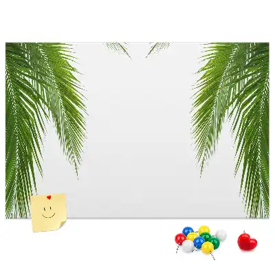 Palm leaf design cork memo board