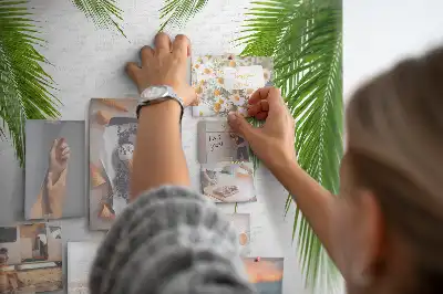 Palm leaf design cork memo board