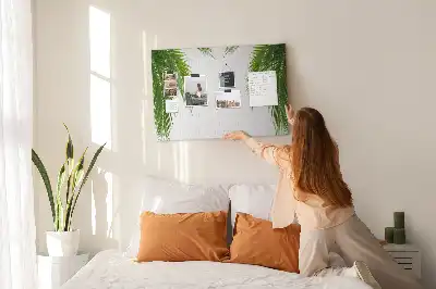 Palm leaf design cork memo board