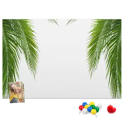 Palm leaf design cork memo board
