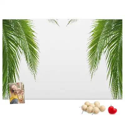 Palm leaf design cork memo board