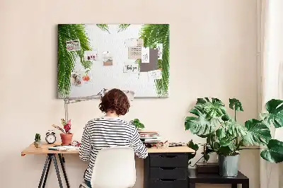 Palm leaf design cork memo board