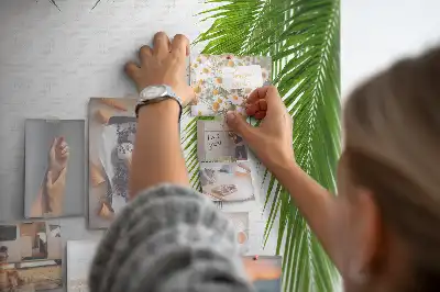 Palm leaf design cork memo board