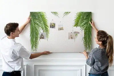 Palm leaf design cork memo board
