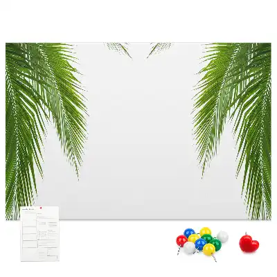 Palm leaf design cork memo board