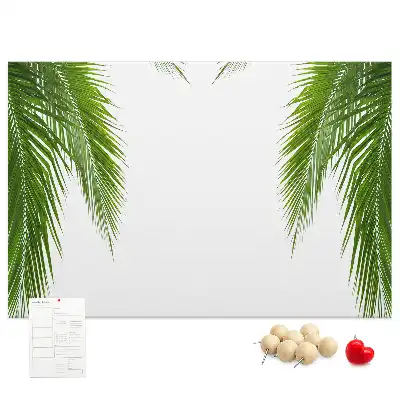Palm leaf design cork memo board
