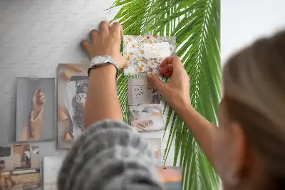 Palm leaf design cork memo board