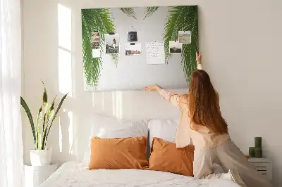 Palm leaf design cork memo board