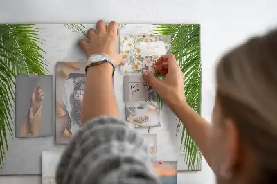 Palm leaf design cork memo board
