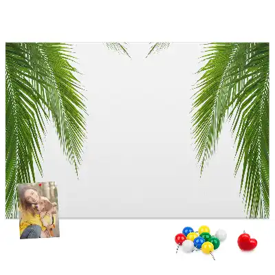 Palm leaf design cork memo board