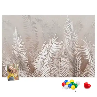 Tropical leaves cork memo board