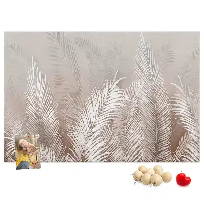 Tropical leaves cork memo board