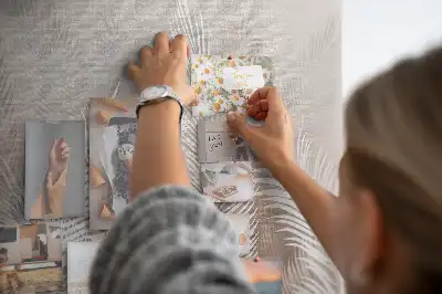 Tropical leaves cork memo board