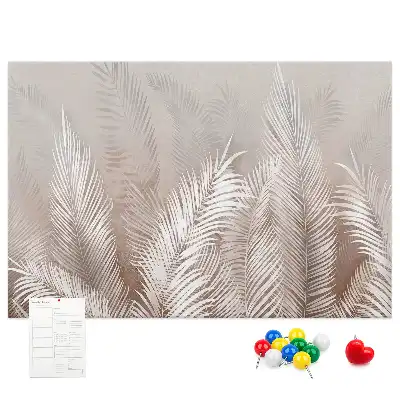 Tropical leaves cork memo board