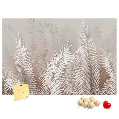 Tropical leaves cork memo board