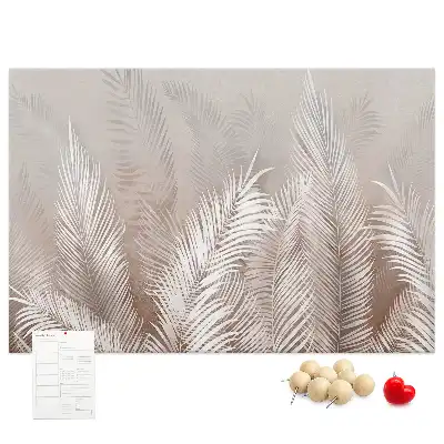 Tropical leaves cork memo board
