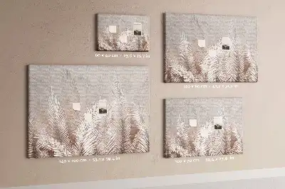 Tropical leaves cork memo board