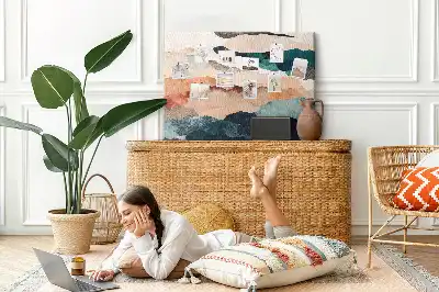 Landscape Abstract Printed Cork Memo Board
