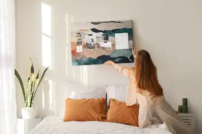 Landscape Abstract Printed Cork Memo Board