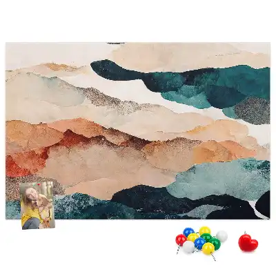 Landscape Abstract Printed Cork Memo Board