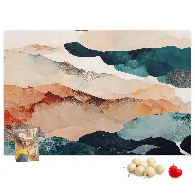 Landscape Abstract Printed Cork Memo Board