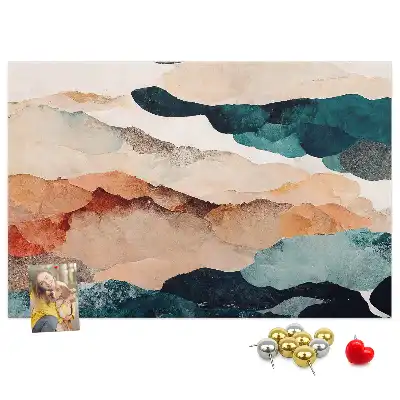 Landscape Abstract Printed Cork Memo Board