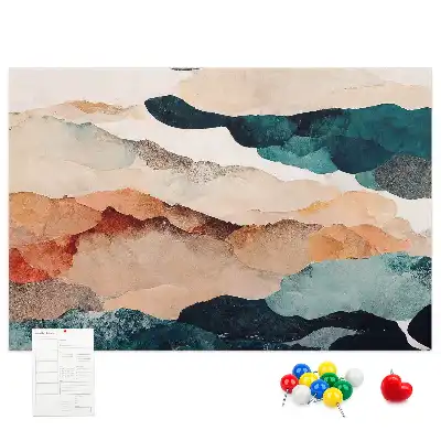 Landscape Abstract Printed Cork Memo Board