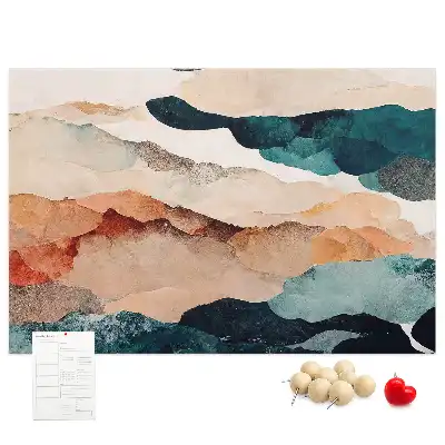 Landscape Abstract Printed Cork Memo Board